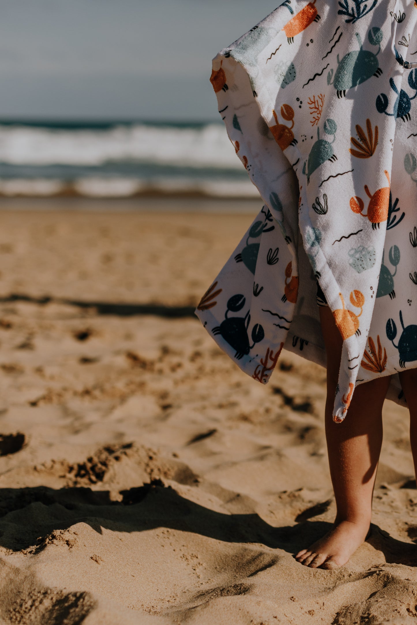 Crab Crawl Beach Poncho