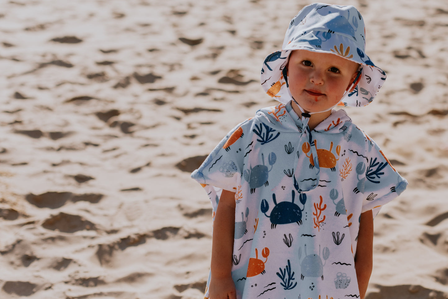 Crab Crawl Beach Poncho