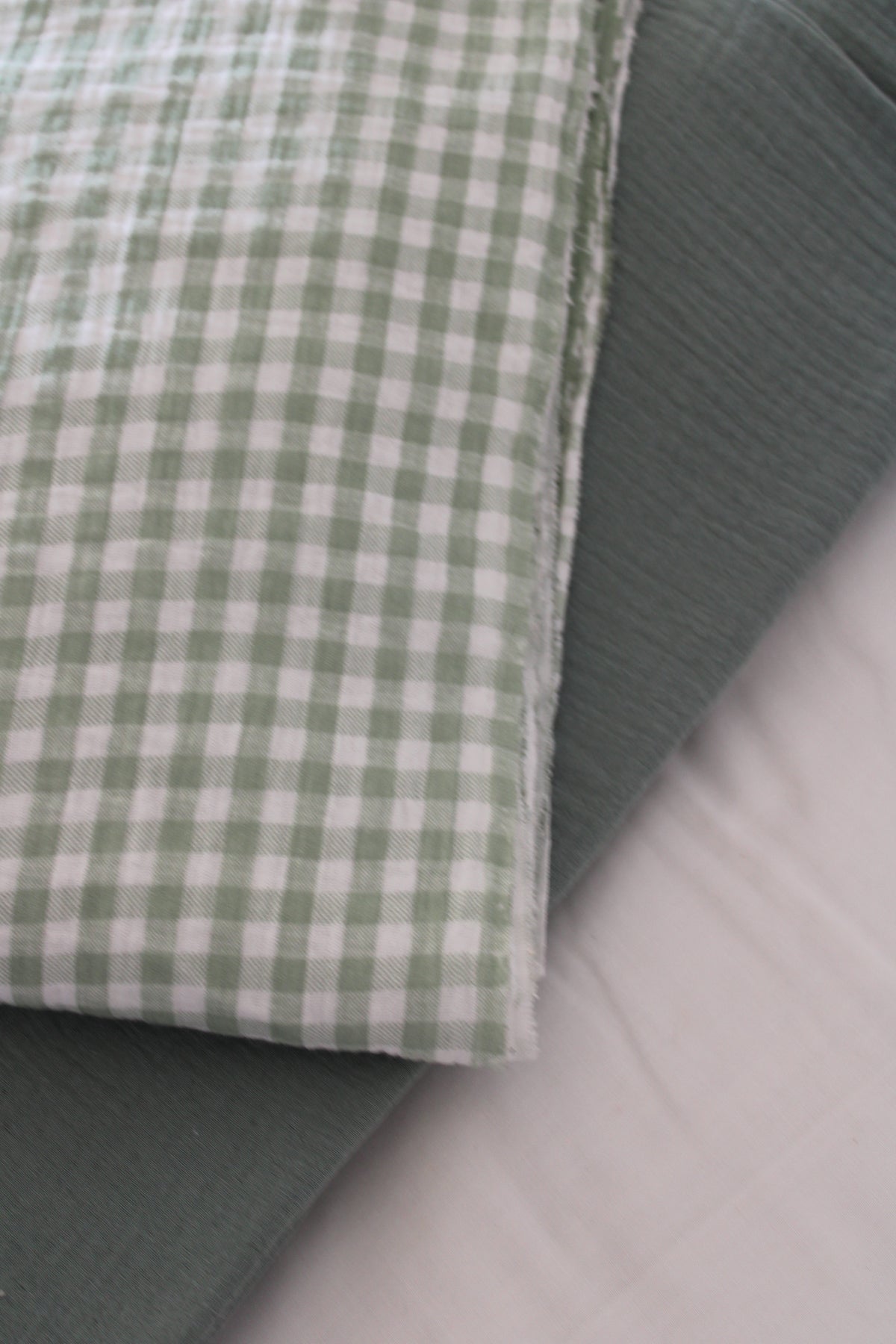 Sage gingham